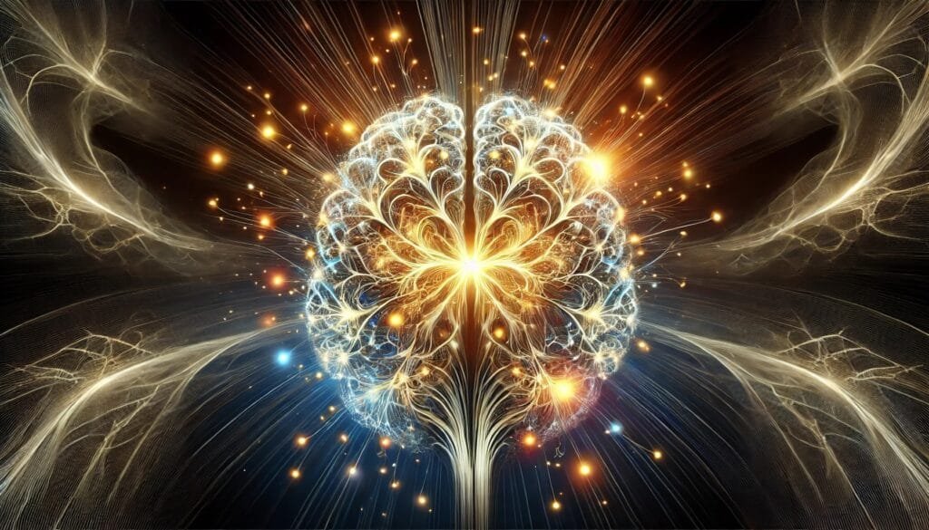 DALL·E 2024-12-20 22.55.15 - An artistic visualization of a human brain, illuminated from within, with neural pathways glowing brightly. The connections form intricate patterns th