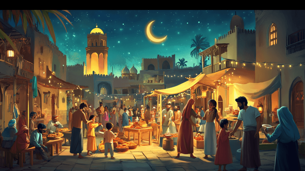 halatmedya_A_bustling_village_scene_showing_people_helping_ea_c8728a4c-aefd-474c-a72d-bbd3a5e10c3a_3