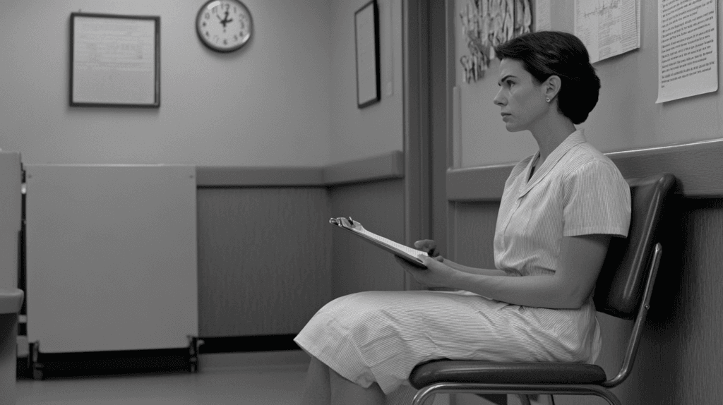 halatmedya_A_nurse_in_a_quiet_hospital_corner_clipboard_in_ha_8b37483c-4267-4f0e-9b0f-60c01cf58d11_0