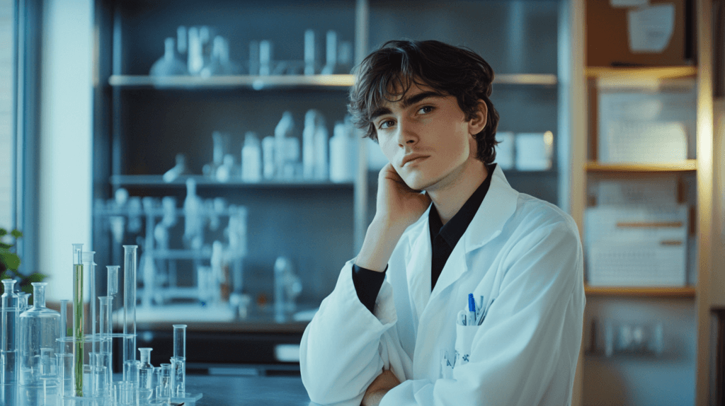 halatmedya_In_a_tidy_lab_office_with_glassware_and_periodic_t_ed4a220b-5998-4dcc-b1a0-29b3428cd6af_2