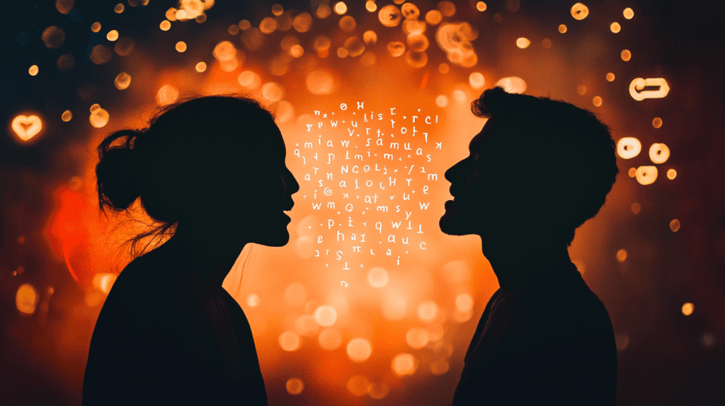 halatmedya_Two_silhouettes_whispering_words_forming_letter_co_dc4d53ec-b610-4090-a8f0-923be6fe4cab_0